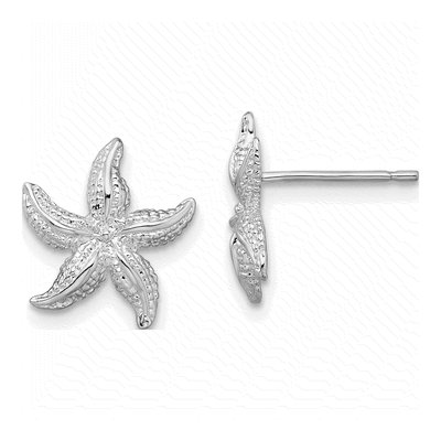 Sterling Silver Starfish Stud Earrings