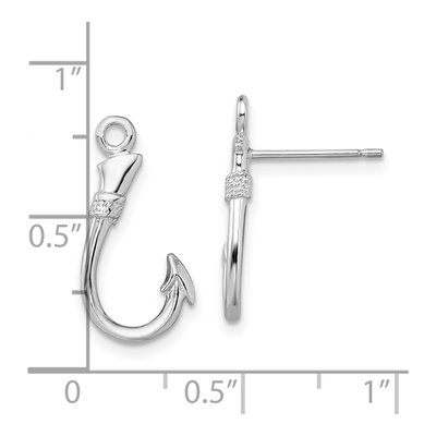 Sterling Silver Fish Hook Dangle Earrings – view 5