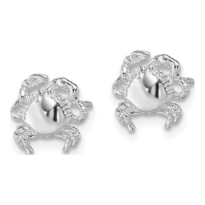 Sterling Silver Crab Stud Earrings – view 3