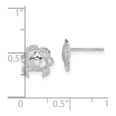 Sterling Silver Crab Stud Earrings – view 5