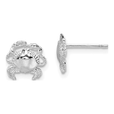 Sterling Silver Crab Stud Earrings