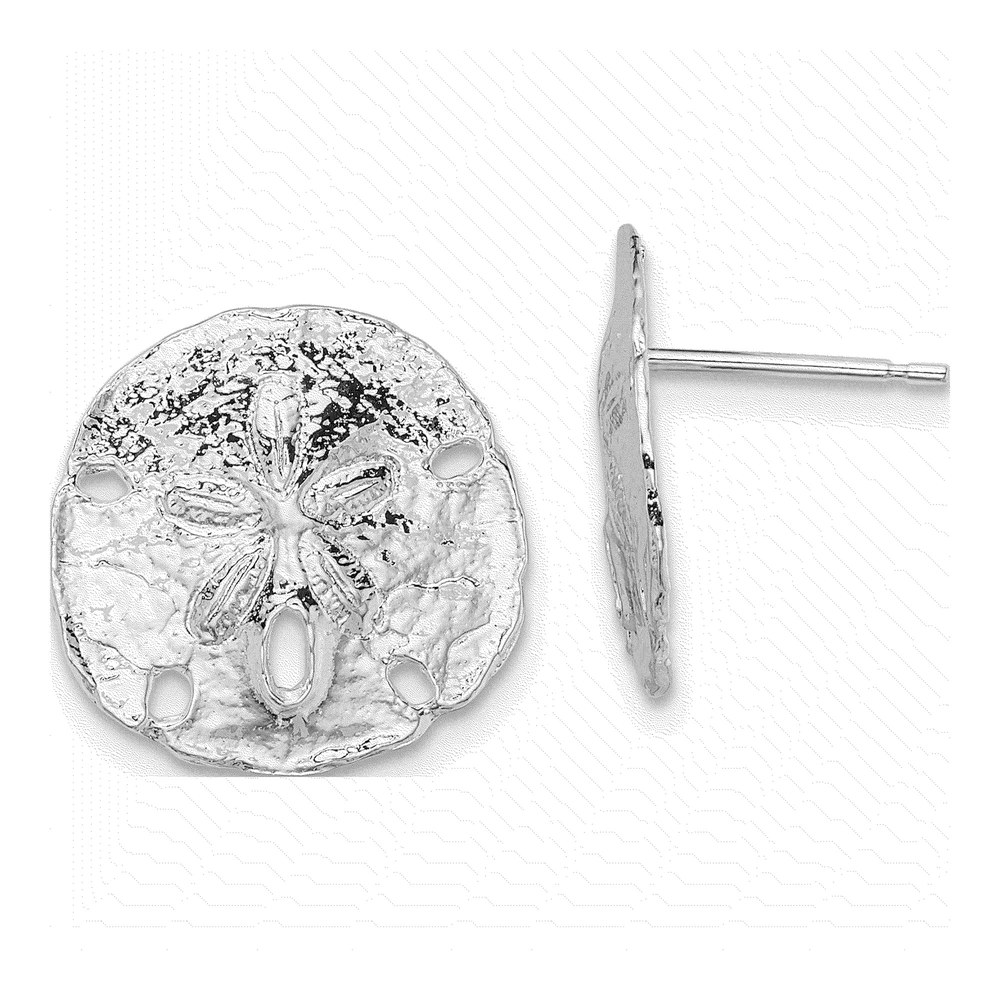 Sterling Silver Sand Dollar Stud Earrings