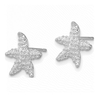 Sterling Silver Starfish Stud Earrings – view 3