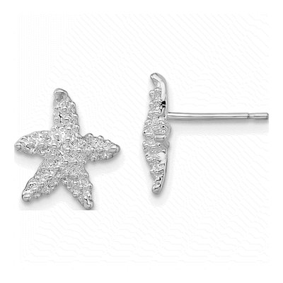 Sterling Silver Starfish Stud Earrings