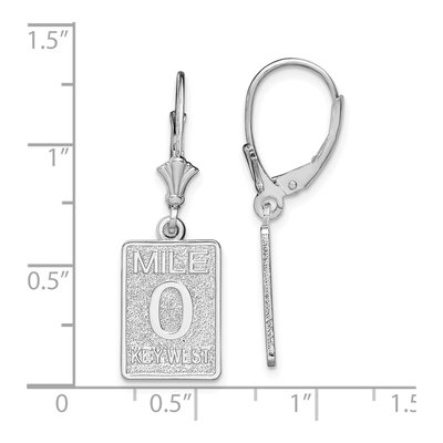 Sterling Silver Mile Key West Leverback Earrings – view 5
