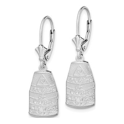 Sterling Silver Key West Leverback Earrings – view 3