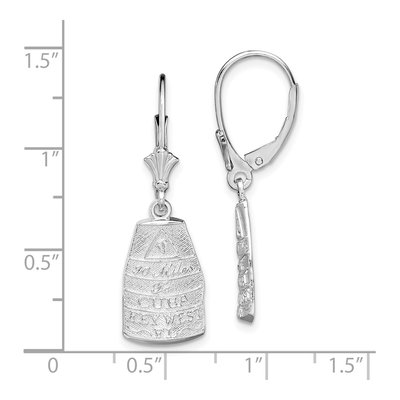 Sterling Silver Key West Leverback Earrings – view 5