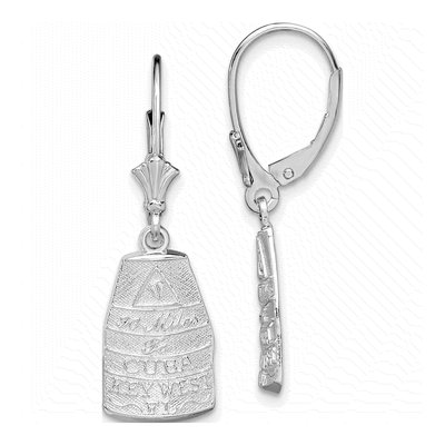 Sterling Silver Key West Leverback Earrings