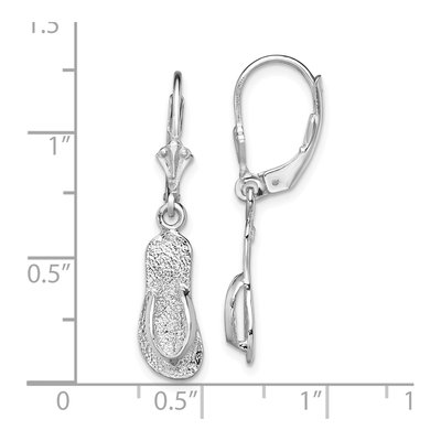 Sterling Silver Flip-Flop Leverback Earrings – view 5