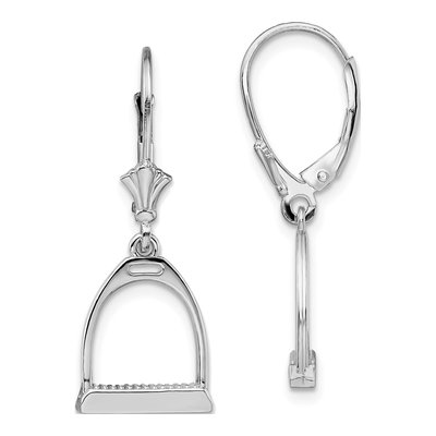 Sterling Silver Stirrup Leverback Earrings