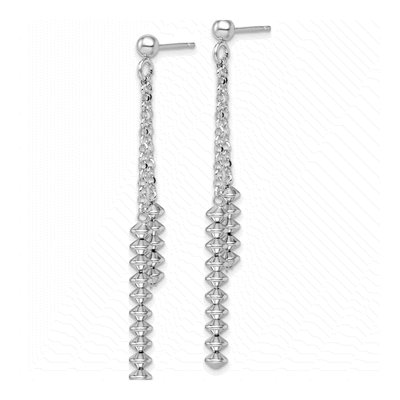 Sterling Silver Beaded Dangle Earrings – view 3