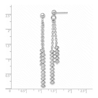 Sterling Silver Beaded Dangle Earrings – view 5