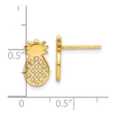 Gold-Plated Sterling Silver Pineapple Dangle Earrings – view 5