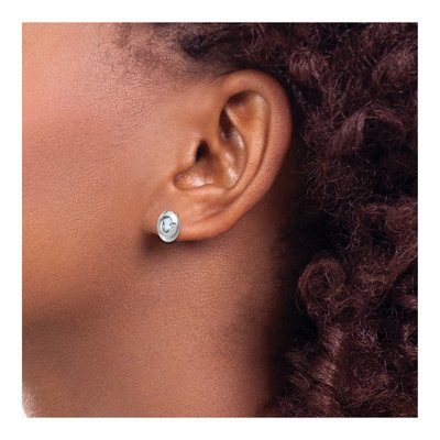 Sterling Silver Sky Blue Topaz Oval Stud Earrings – view 4