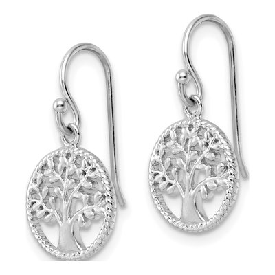 Sterling Silver Tree Dangle Earrings – view 3