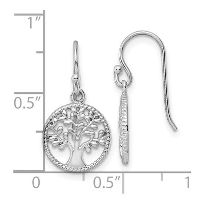 Sterling Silver Tree Dangle Earrings – view 5