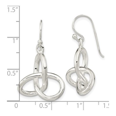 Sterling Silver Knot Dangle Earrings – view 4