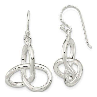 Sterling Silver Knot Dangle Earrings