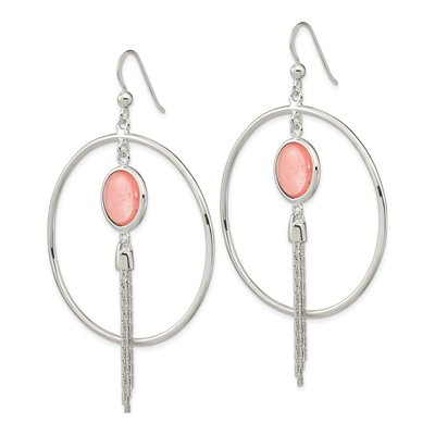 Sterling Silver Agate Dangle Earrings – view 3