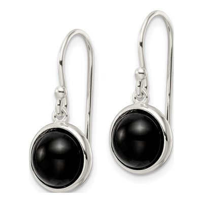 Sterling Silver Onyx Dangle Earrings – view 3