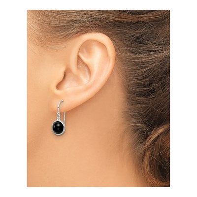 Sterling Silver Onyx Dangle Earrings – view 4