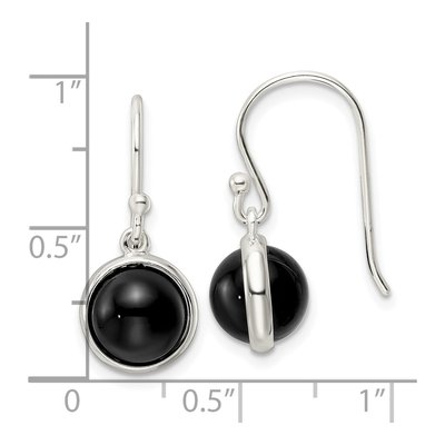 Sterling Silver Onyx Dangle Earrings – view 5
