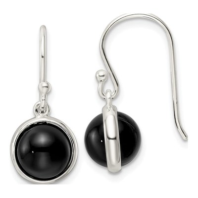 Sterling Silver Onyx Dangle Earrings