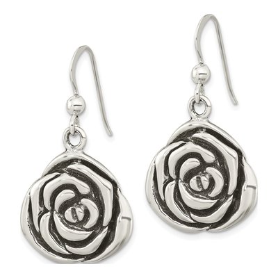 Sterling Silver Antiqued Dangle Earrings – view 3