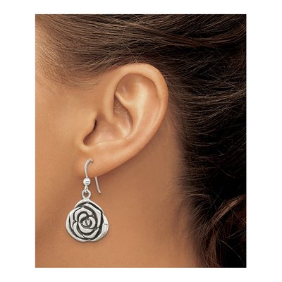 Sterling Silver Antiqued Dangle Earrings – view 4
