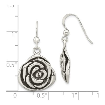 Sterling Silver Antiqued Dangle Earrings – view 5