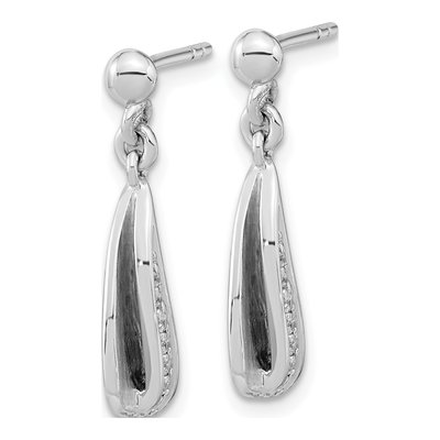 Sterling Silver CZ Dangle Earrings – view 3