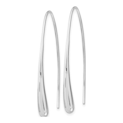 Sterling Silver Teardrop Threader Earrings – view 3