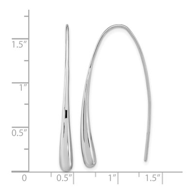 Sterling Silver Teardrop Threader Earrings – view 5