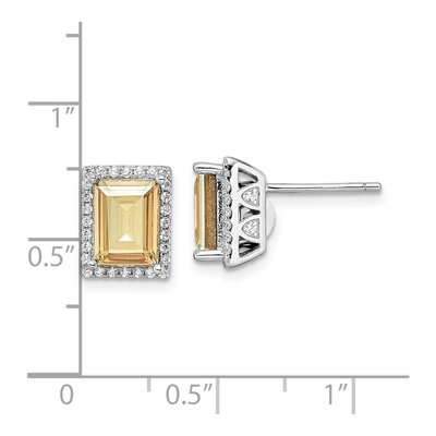 Sterling Silver Round CZ & Crystal Button Stud Earrings – view 5