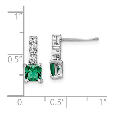 Sterling Silver CZ Dangle Earrings – view 5