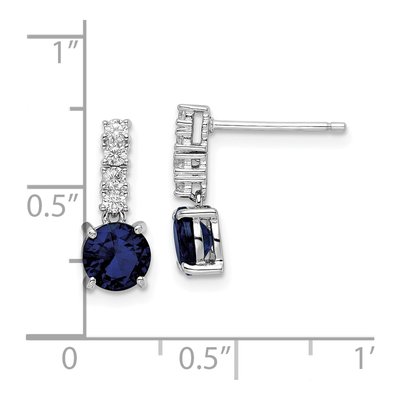 Sterling Silver CZ Dangle Earrings – view 5