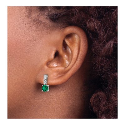 Sterling Silver CZ Dangle Earrings – view 4