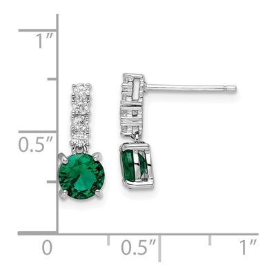 Sterling Silver CZ Dangle Earrings – view 5