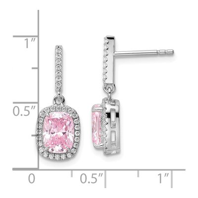 Sterling Silver CZ Dangle Earrings – view 5