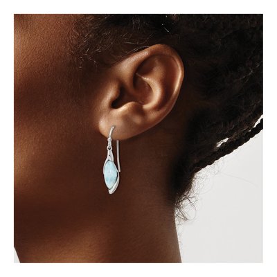 Sterling Silver Larimar Dangle Earrings – view 4