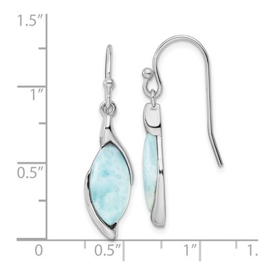 Sterling Silver Larimar Dangle Earrings – view 5