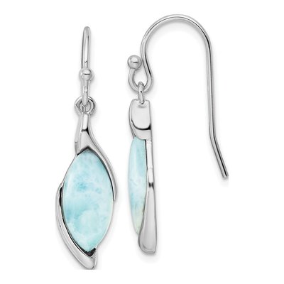 Sterling Silver Larimar Dangle Earrings