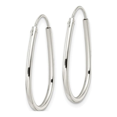 Sterling Silver 26mm Endless Teardrop Hoop Earrings – view 3