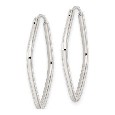 Sterling Silver 27mm Endless Square Hoop Earrings – view 3