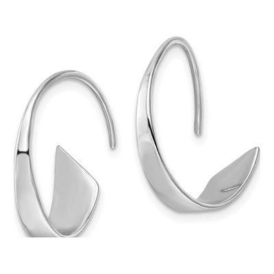 Sterling Silver 21mm Flat Bar Threader Earrings – view 3
