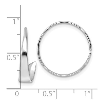 Sterling Silver 21mm Flat Bar Threader Earrings – view 5