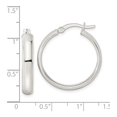 Sterling Silver 25mm Hoop Earrings – view 5