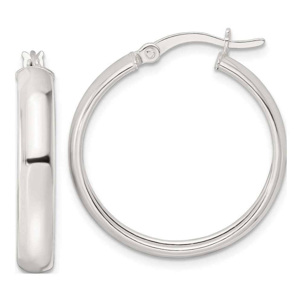 Sterling Silver 25mm Hoop Earrings