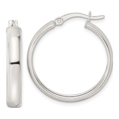 Sterling Silver 25mm Hoop Earrings