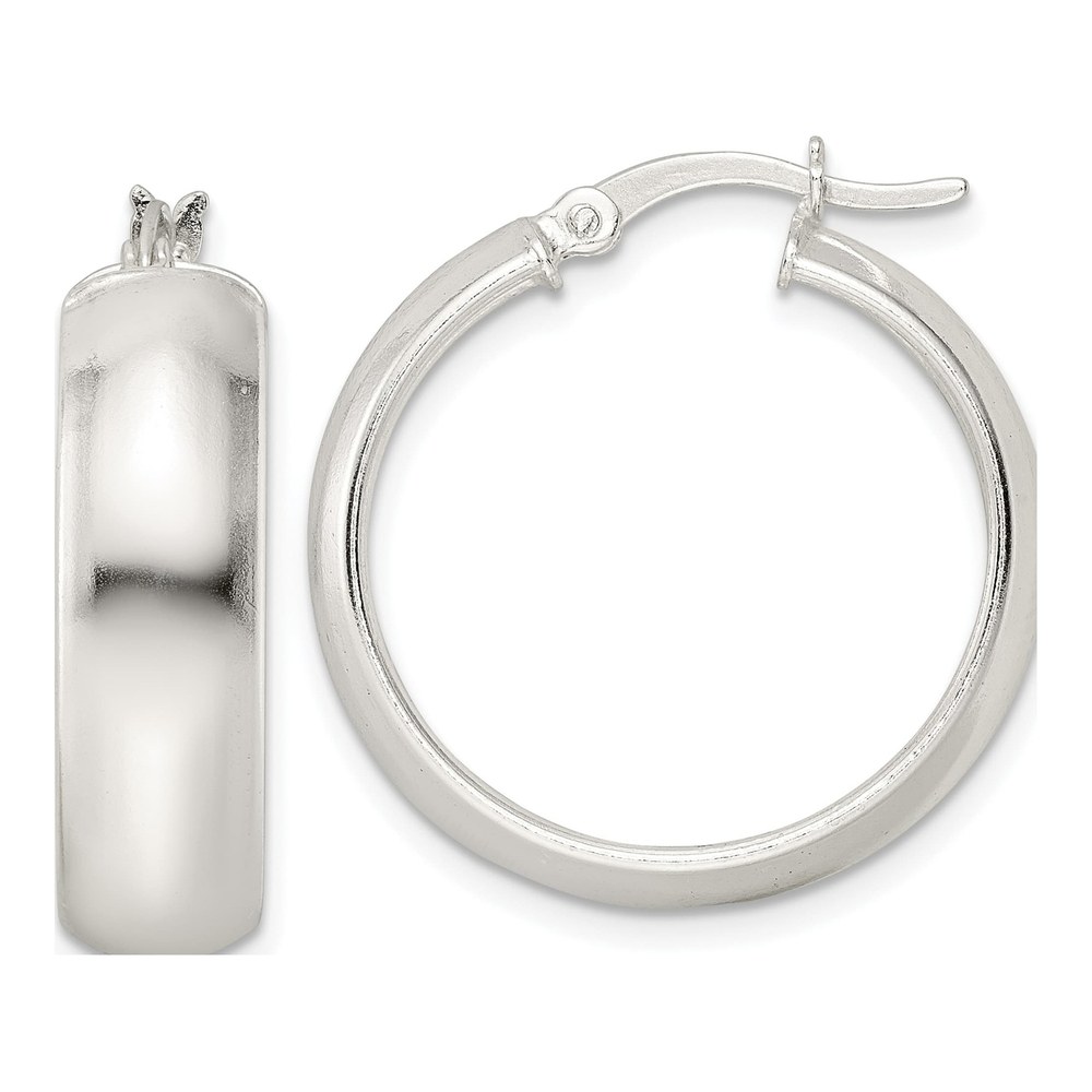 Sterling Silver 26mm Hoop Earrings